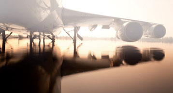 plane on runway at dawn plane on runway at dawn