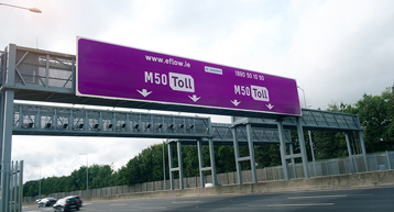 Dublin M50 Toll Road and signage Dublin M50 Toll Road and signage