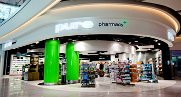 Pure Pharmacy Dublin airport shop front Pure Pharmacy Dublin airport shop front