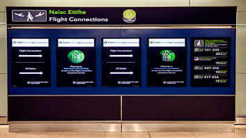 Flight Connections Dublin Airport sign Flight Connections Dublin Airport sign