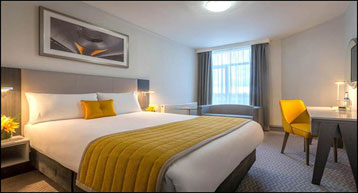 Hotel room with double bed Hotel room with double bed